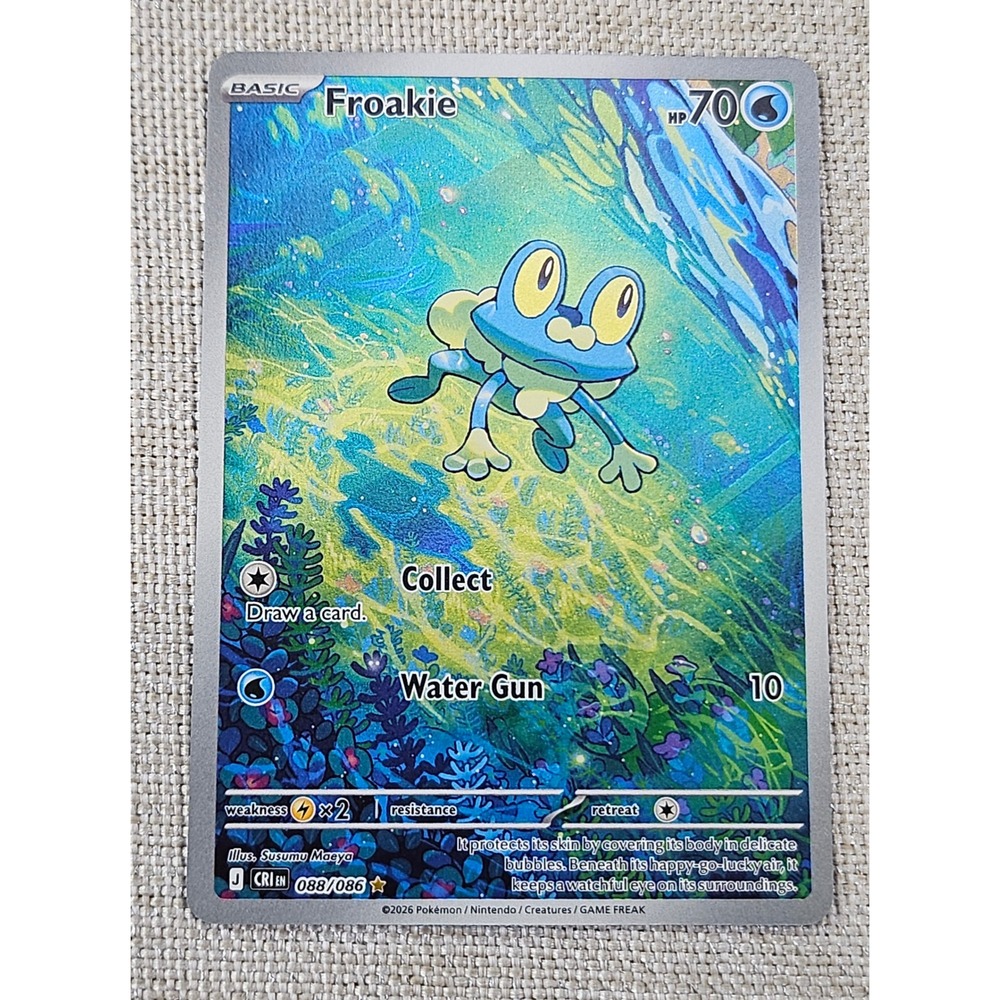 Pokemon Froakie 088/086 Shrouded Fable Illustration Rare Full Art Holo Card NM
